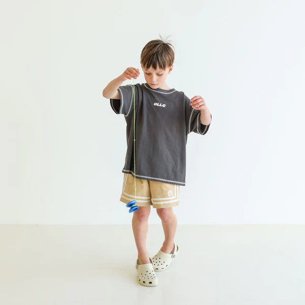 Topstitch Tee - Charcoal