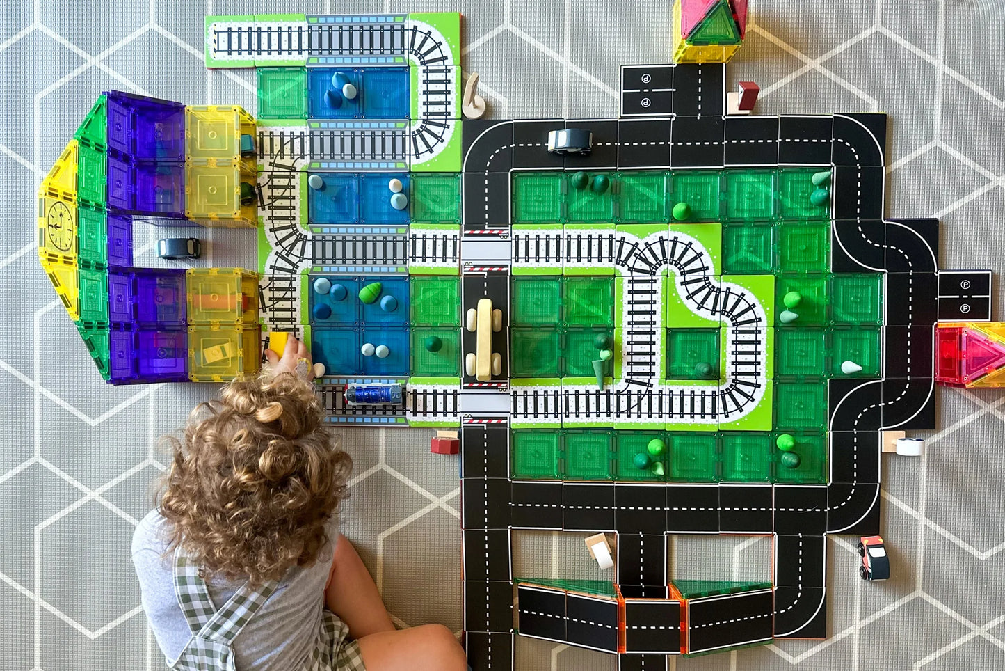 Magnetic Tile Topper - Train Pack (36pc)