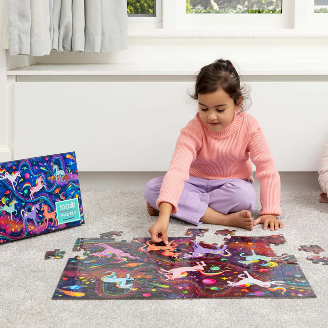Holographic Puzzle Unicorn Galaxy - 100pc
