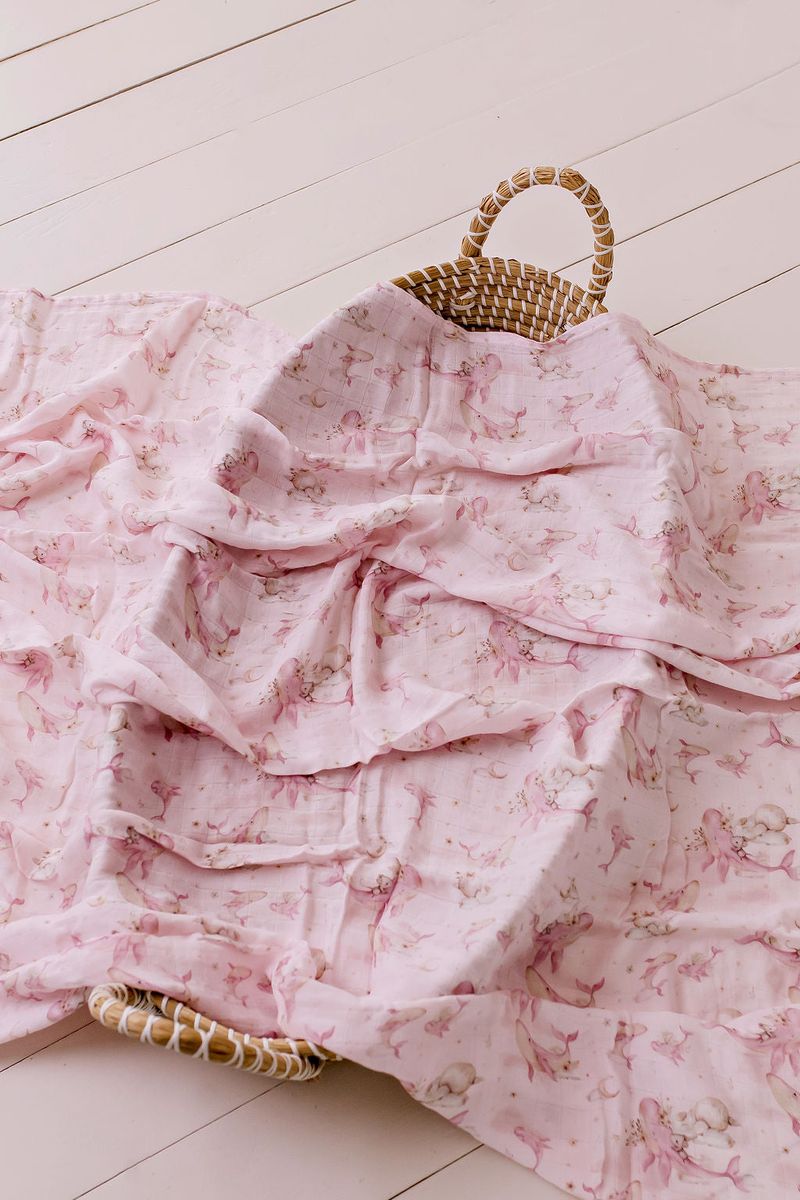 Organic Muslin Swaddle - Whimsical Whale