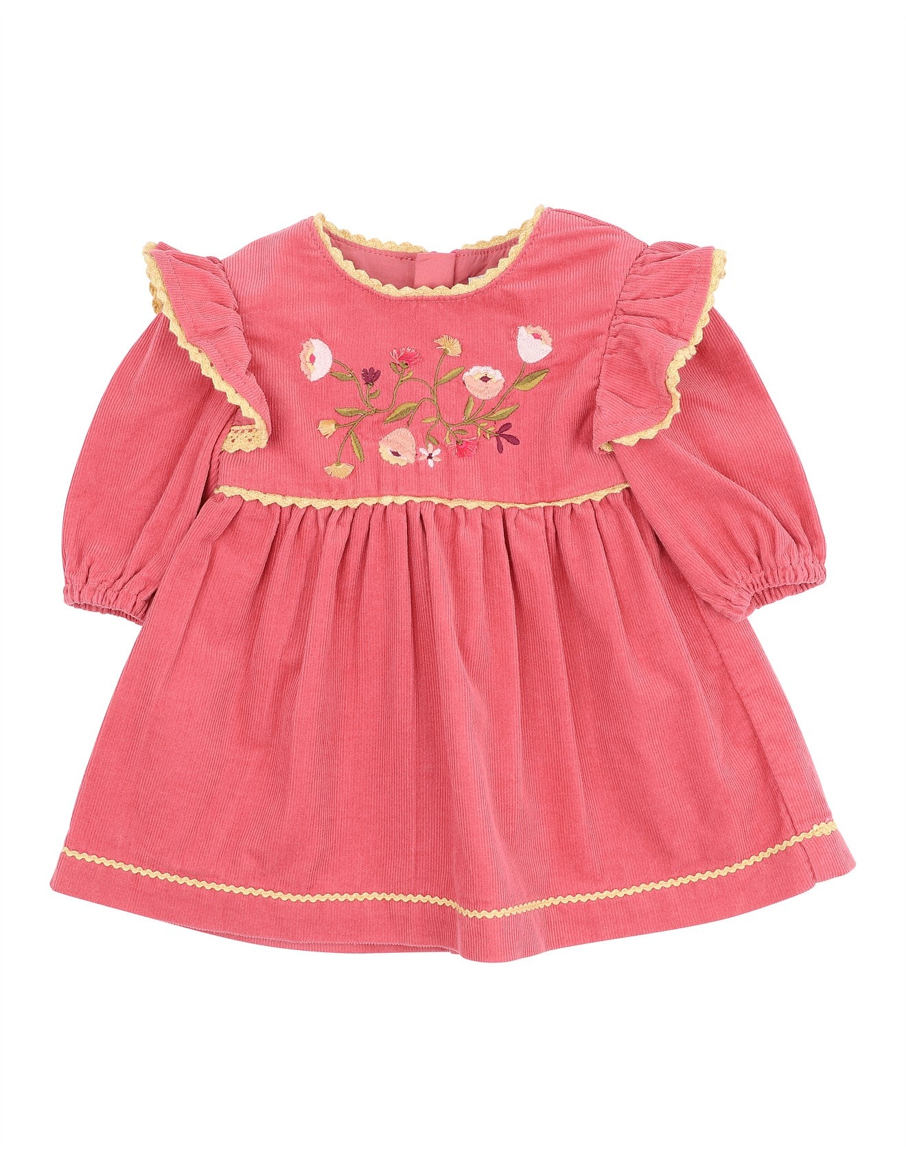 Wild Horses Embroidered Cord Dress
