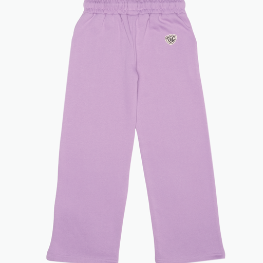 Wide Leg Lilac Fleece Joggers