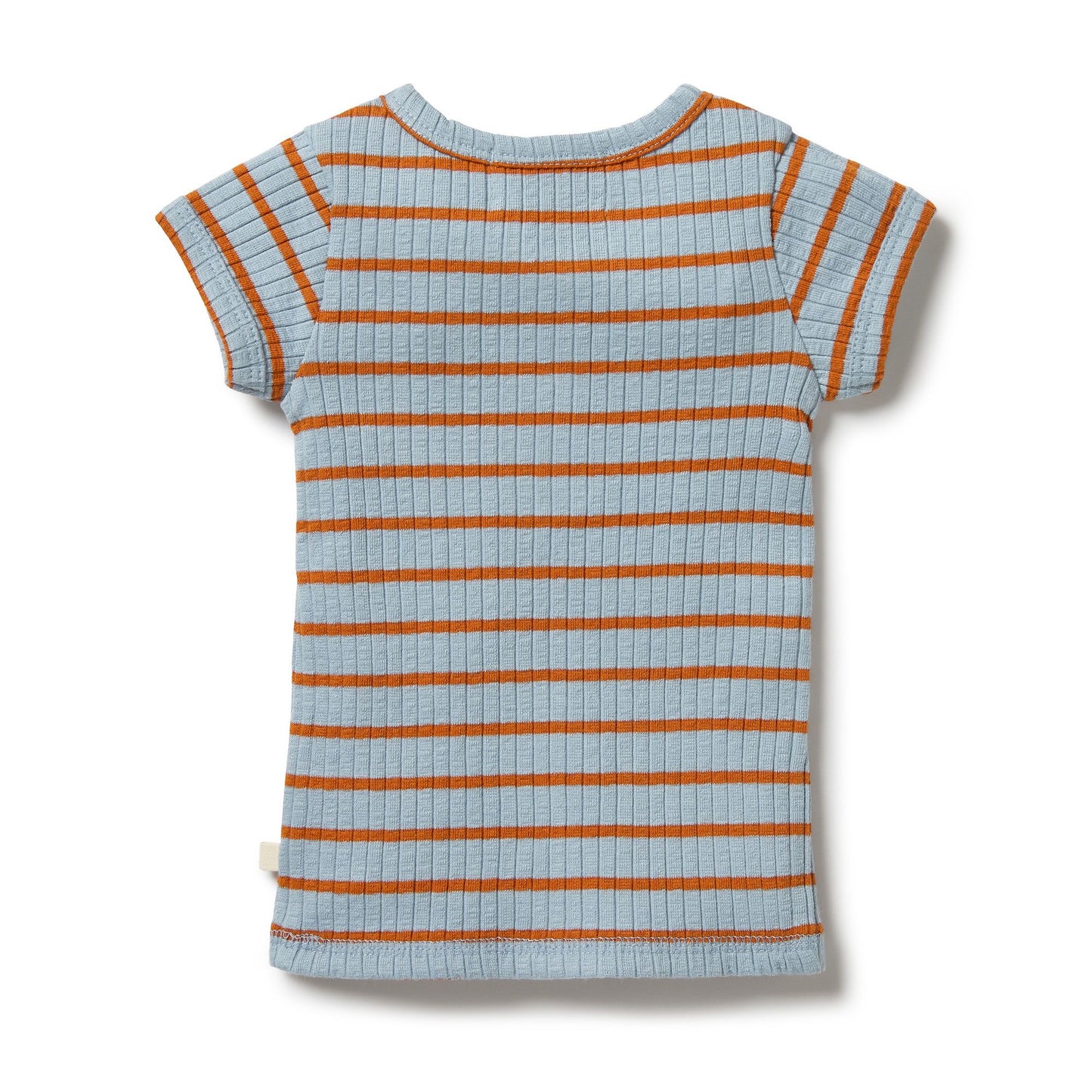 Organic Rib Top - Stripe Anchor Blue/Rust