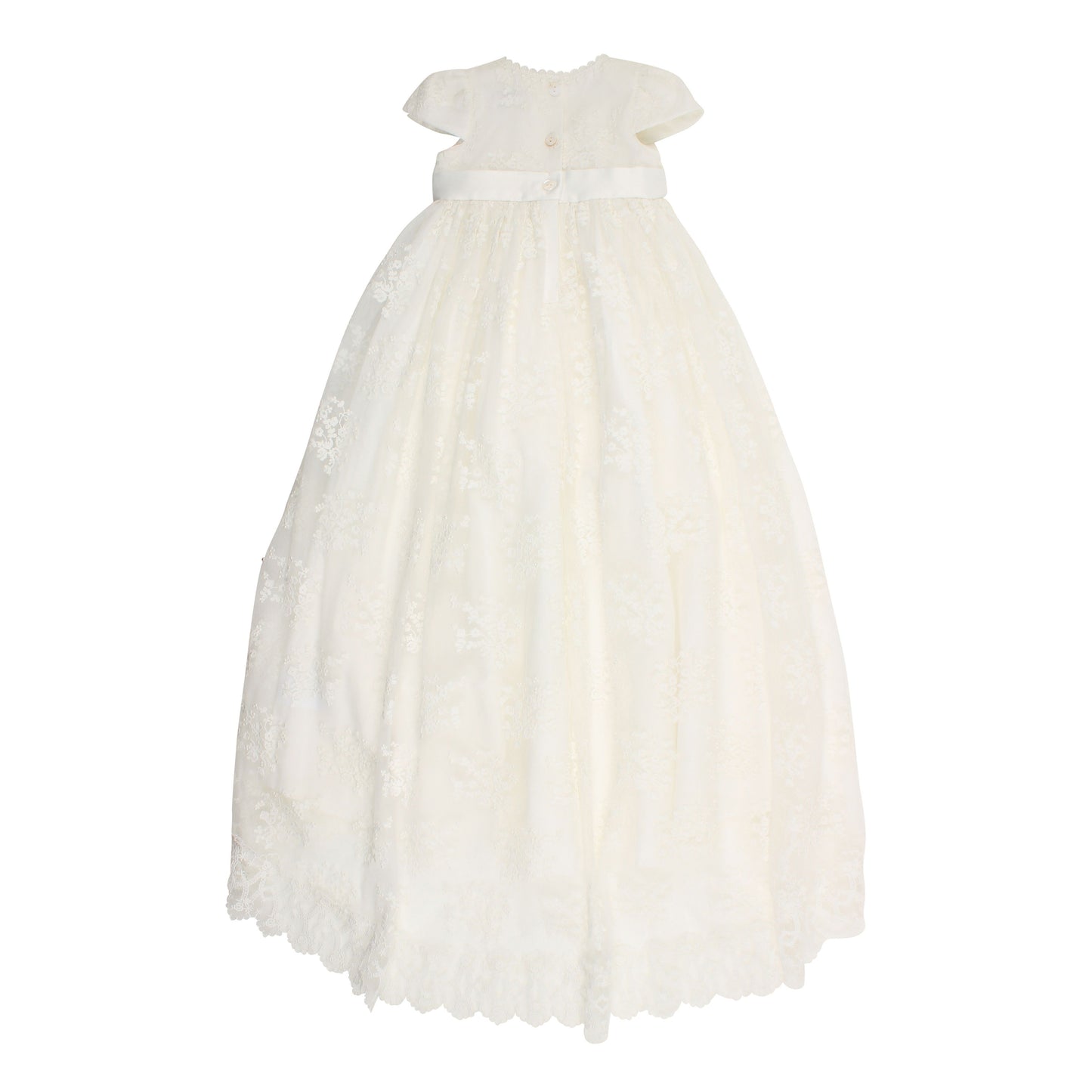 Hi Low Christening Dress - Ivory