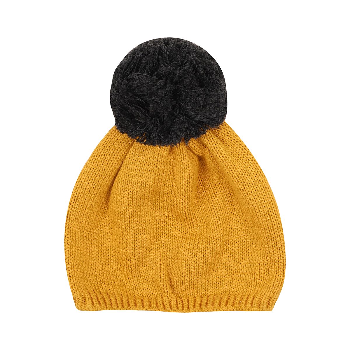 Pom Pom Beanie - Mustard