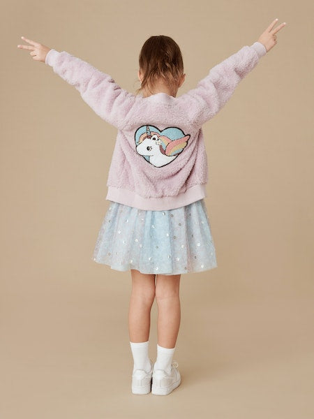 Rainbow Flower Rib Long Sleeve Ballet Dress