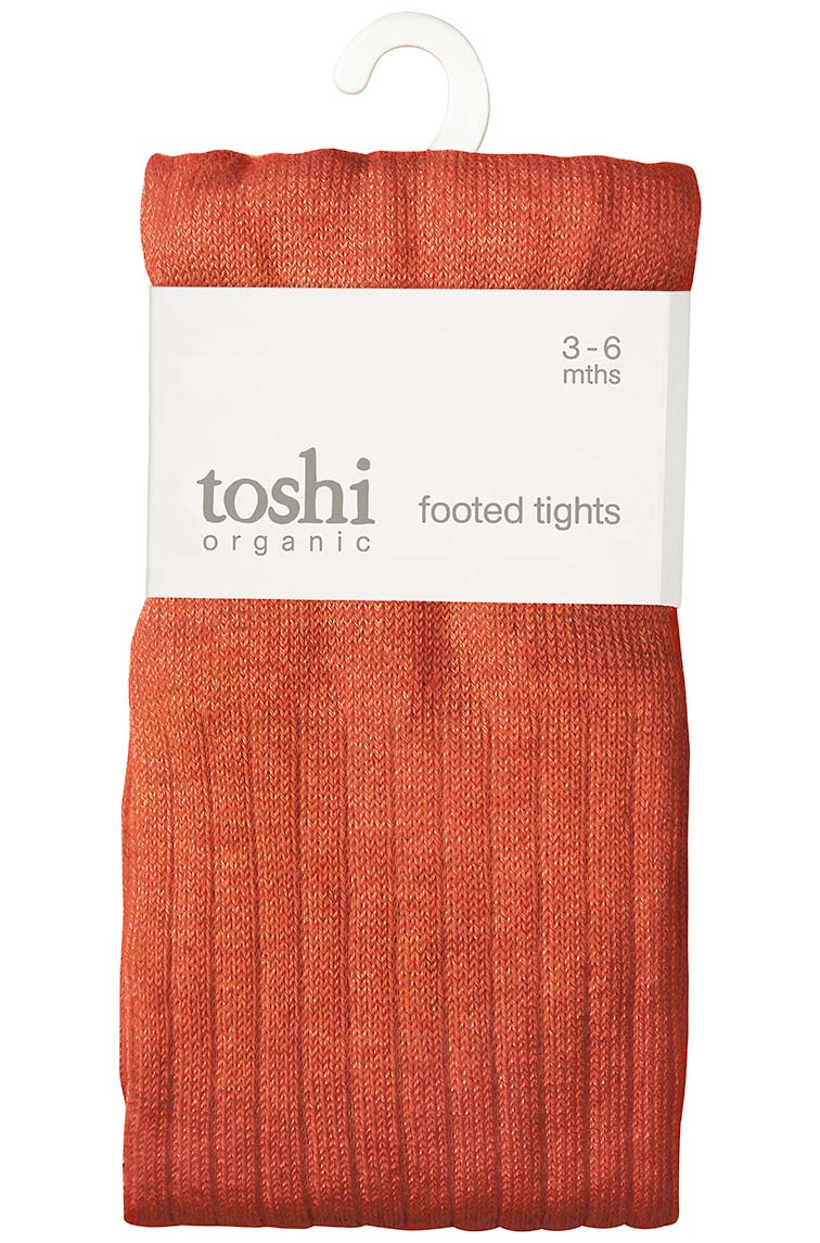 Organic Footed Tights - Dreamtime Saffron