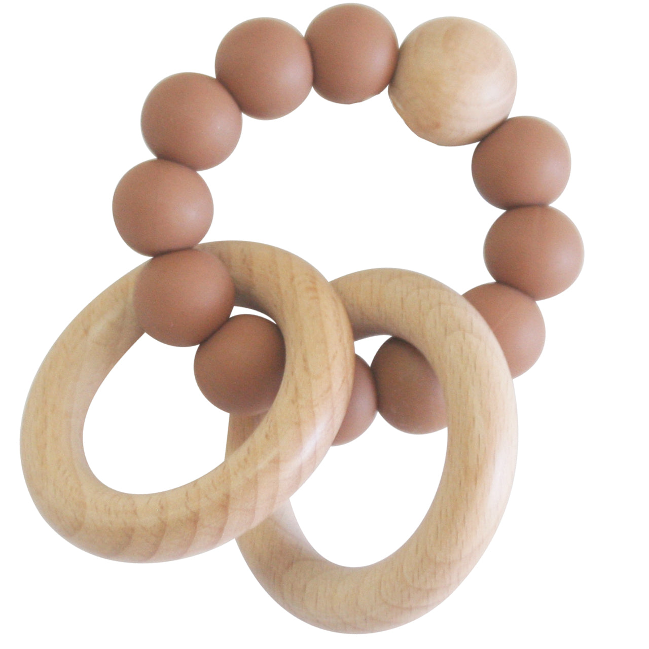 Beachwood Teether Ring Set - Cinnamon