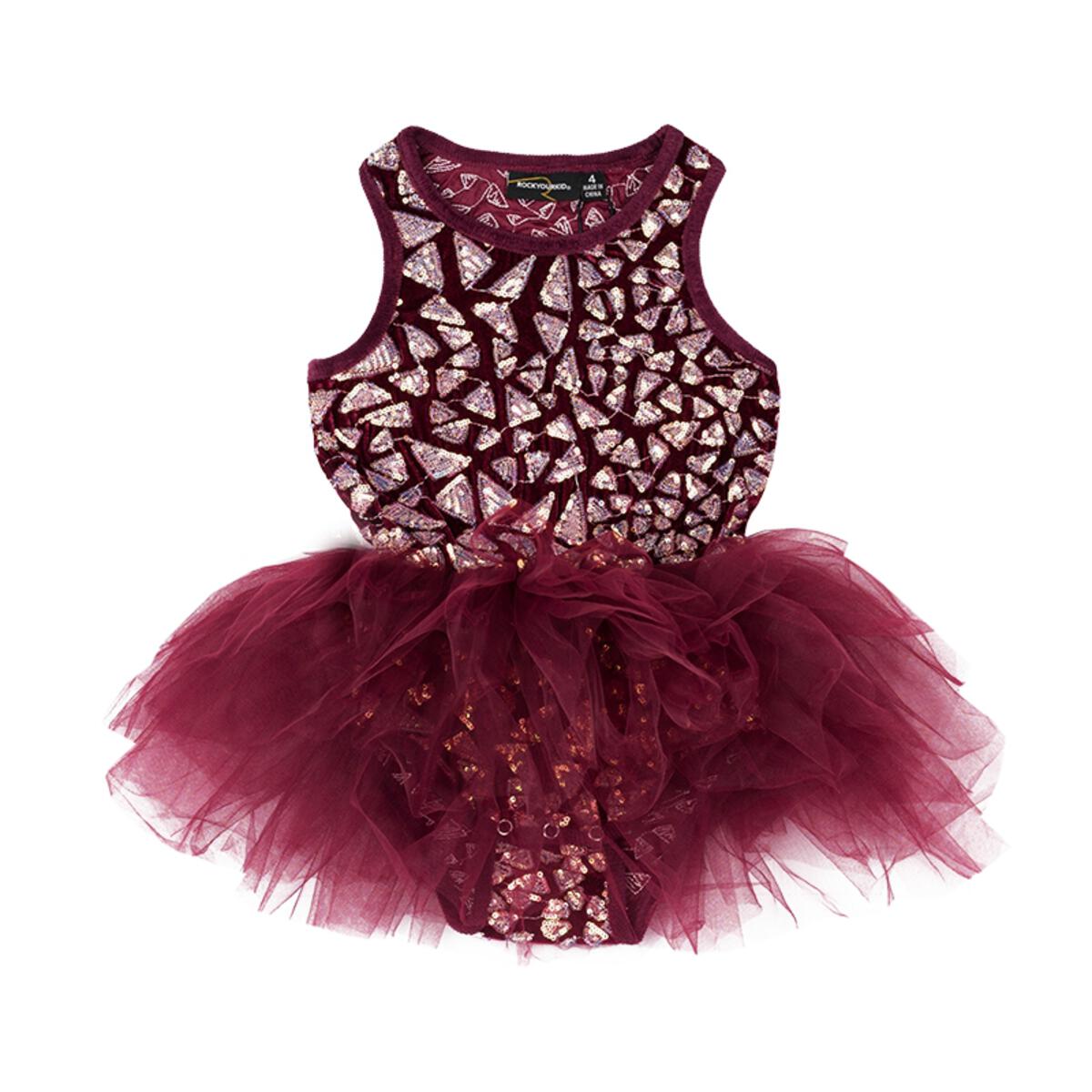 Triangle Sequin Leopard - Plum