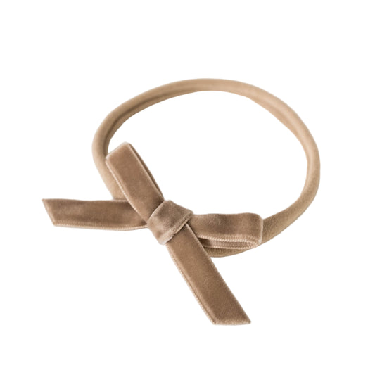 Velvet Bow - Pebble