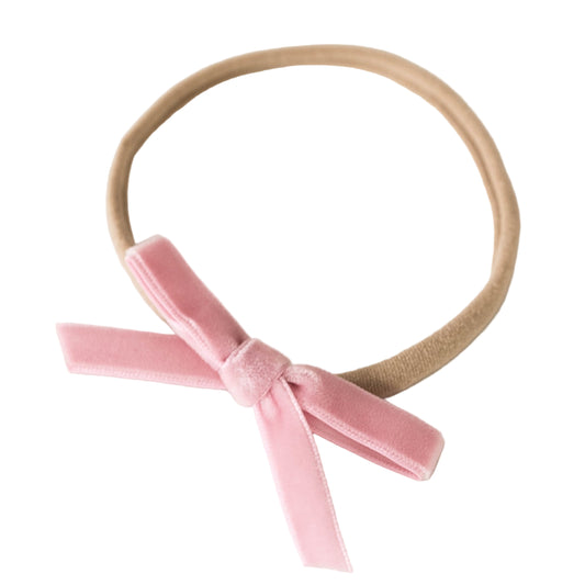 Velvet Bow - Rose Pink