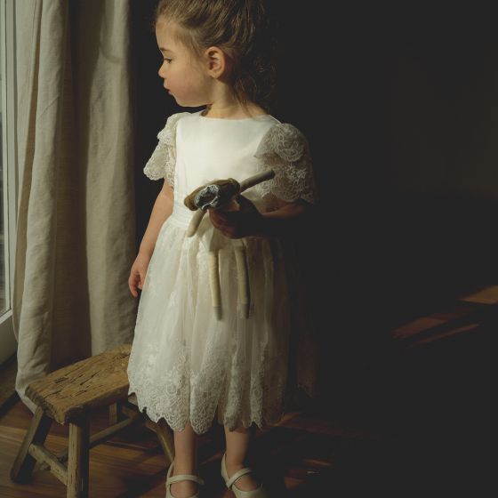 Floaty Sleeve Dress - Ivory