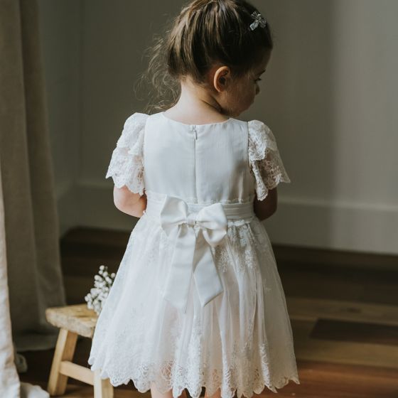 Floaty Sleeve Dress - Ivory