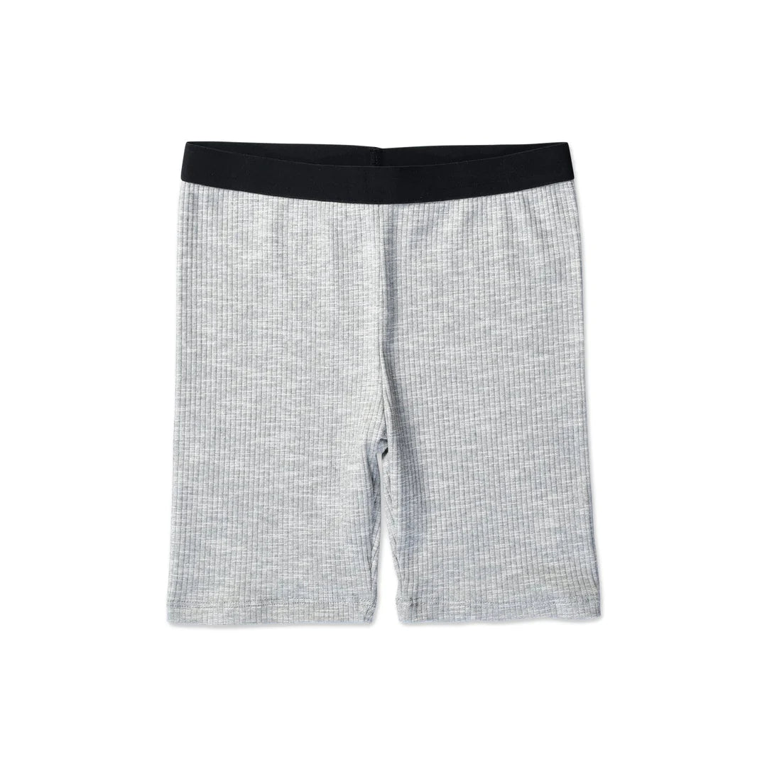 Ribbed Shorts - Grey Marle