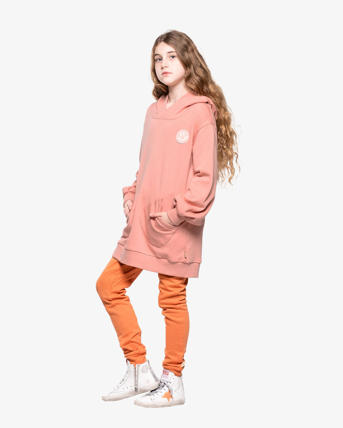 Smiley Jumper Hood - Blush Pink
