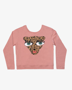 Leopard Lady LS Tee - Blush Pink