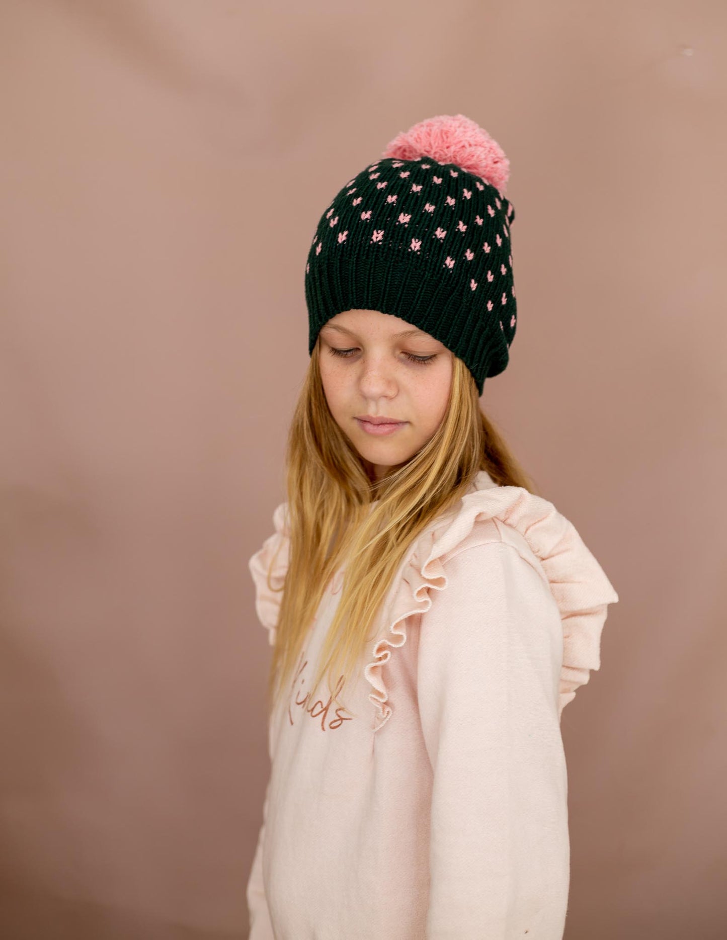 Pom Pom Beanie - Burnt Basil