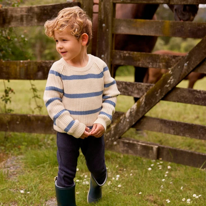 Billy Jumper - Oatmeal/Sky Blue