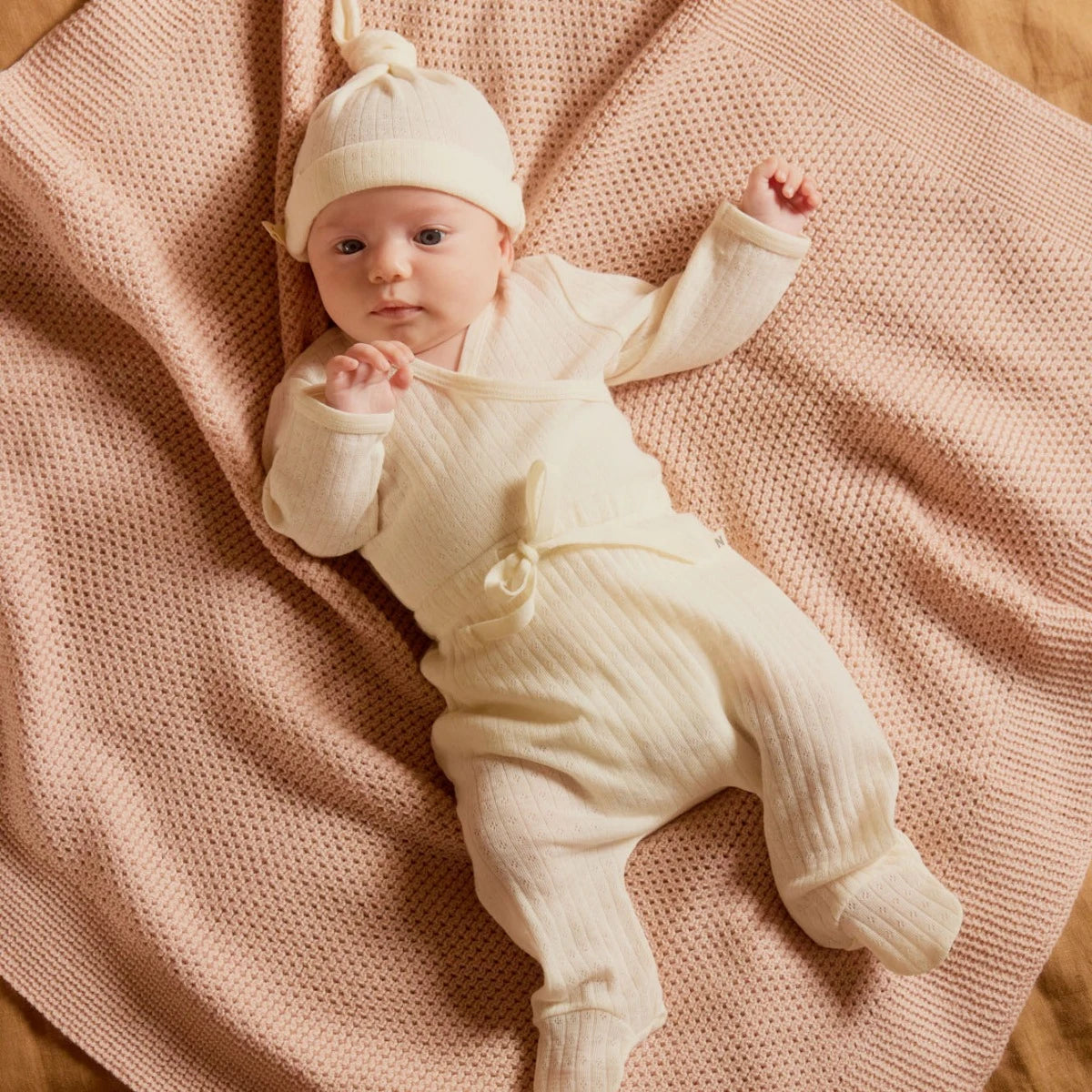 Kimono Bodysuit Pointelle - Natural