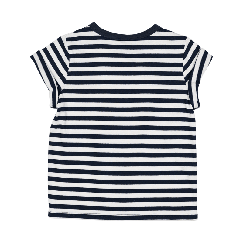 No Bullies T-shirt - Navy/Cream Stripes