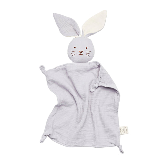 Organic Muslin Bunny Lovey Frost with Milk ears