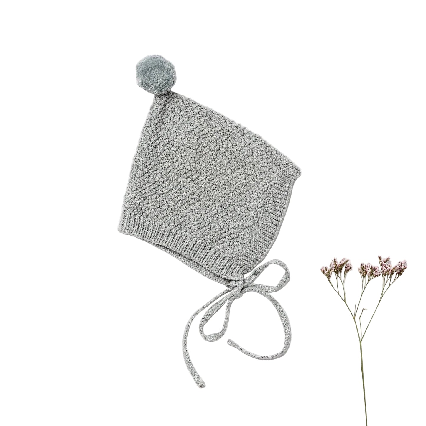 Pompom Bonnet in Sea