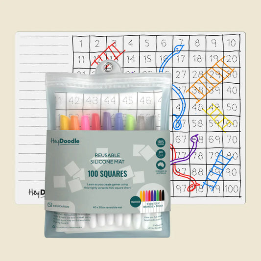 Reusable Silicone Mat - 100 Squares
