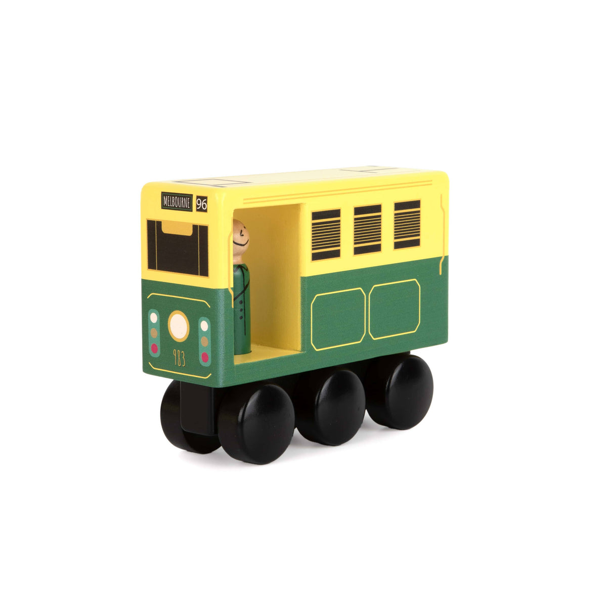 Wooden Melbourne Tram – Push Along Toy