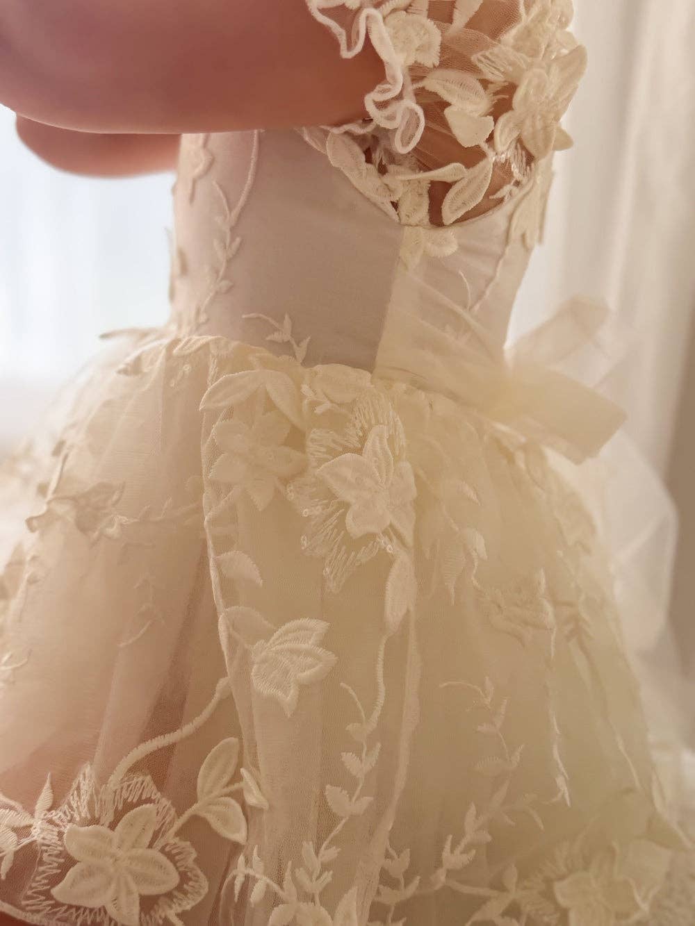 Petal Ivory Embroidered Baby Dress