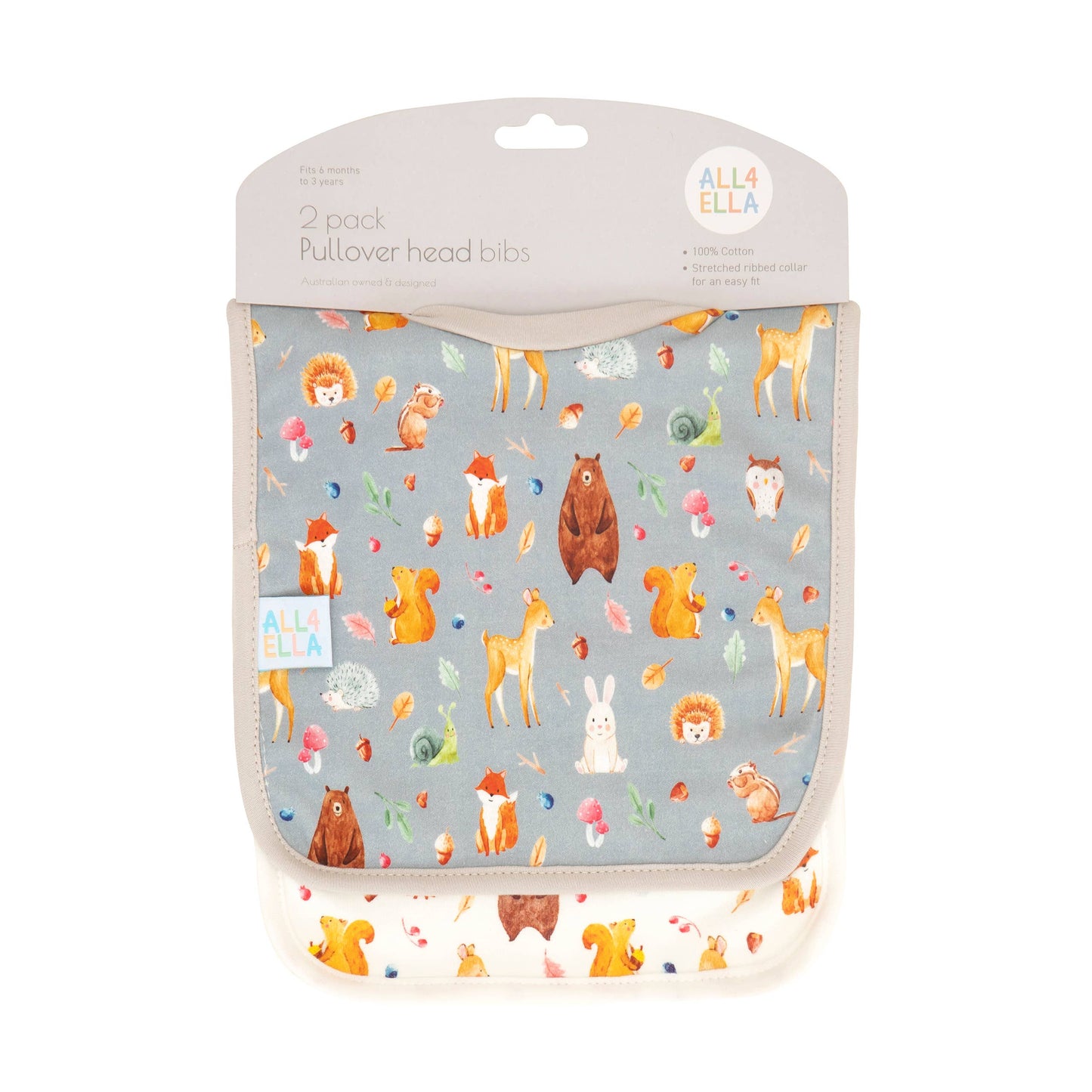 Pullover Head Bib 2pk - Forest