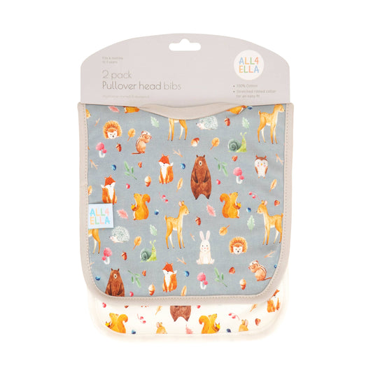 Pullover Head Bib 2pk - Forest