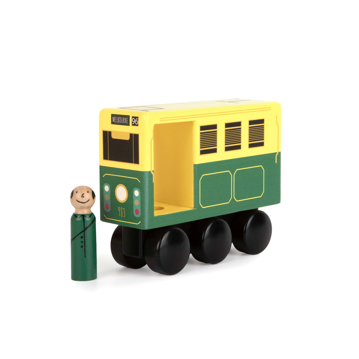 Wooden Melbourne Tram – Push Along Toy