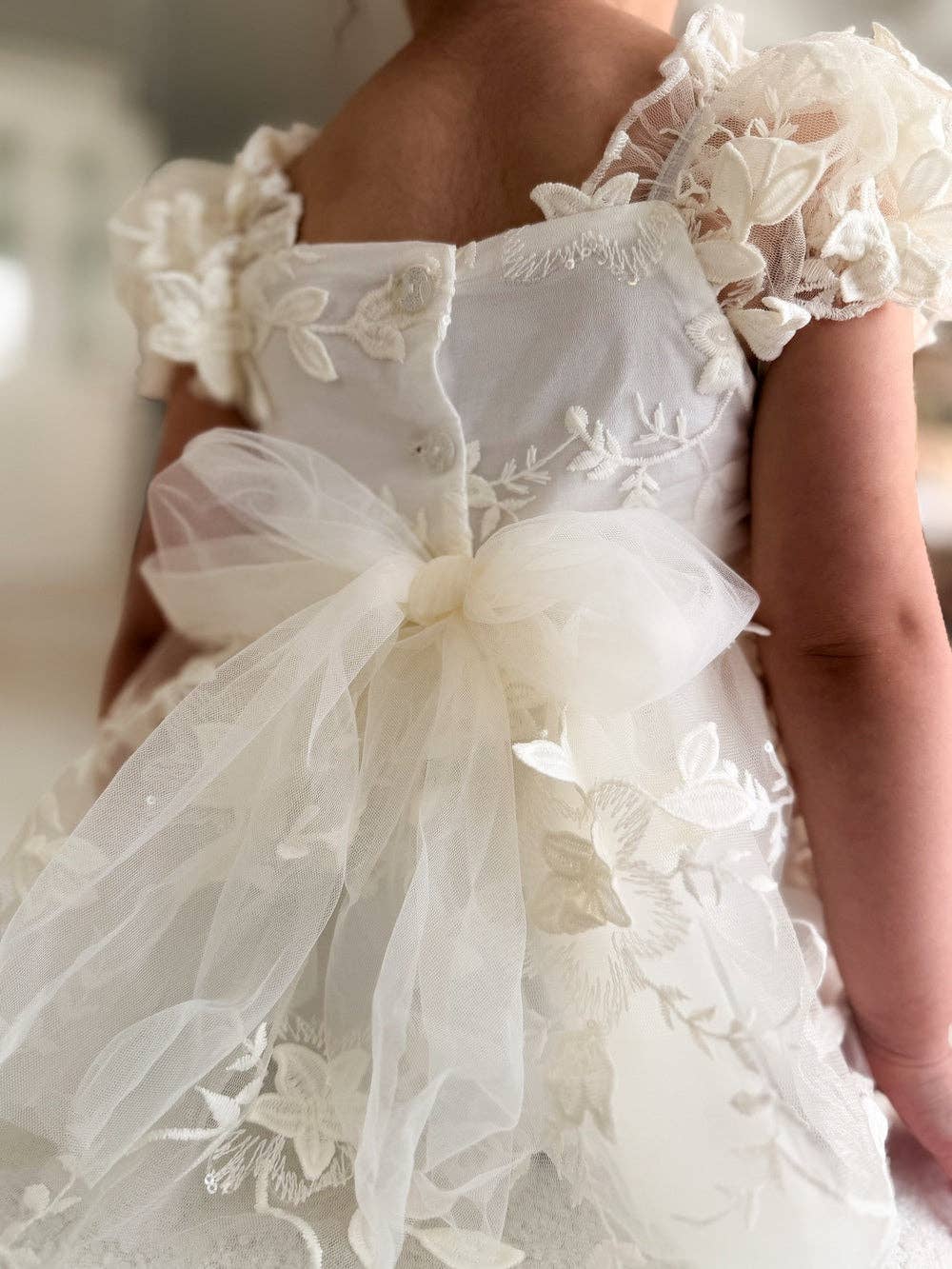 Petal Ivory Embroidered Baby Dress