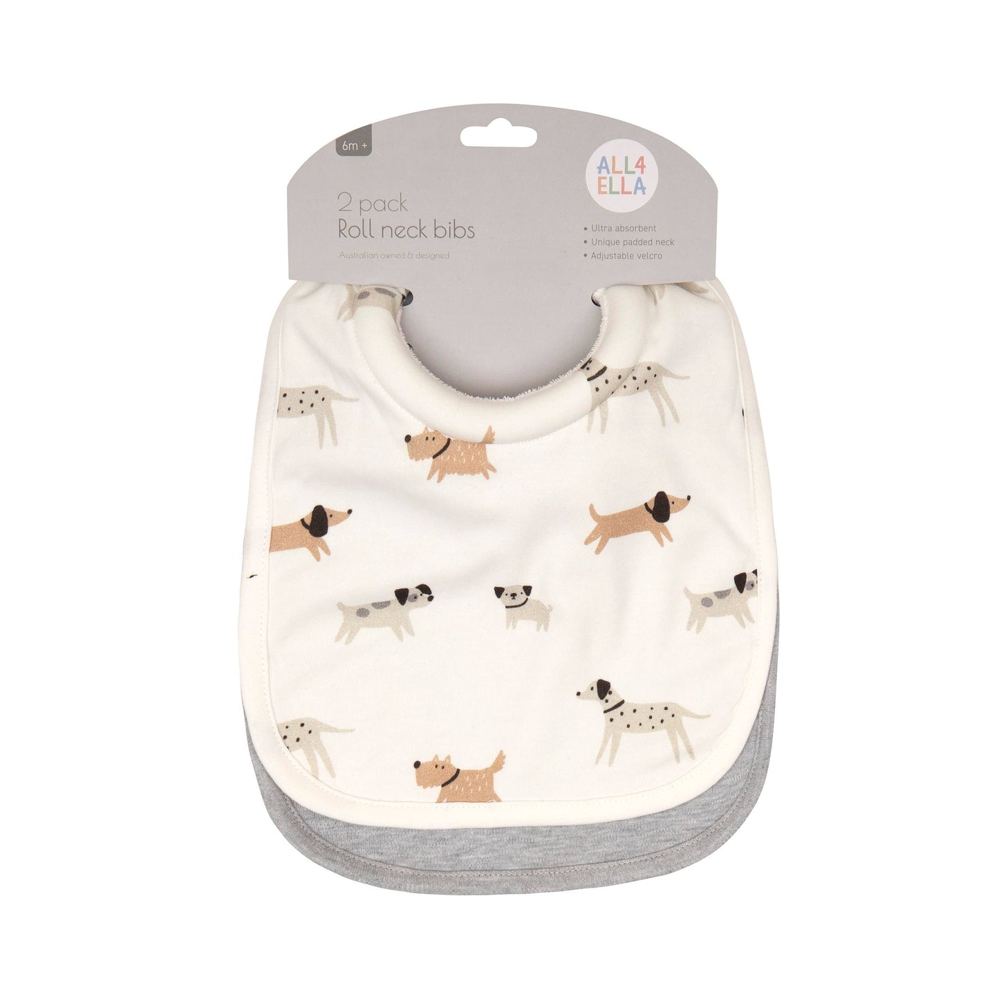 Roll Neck Bibs 2pk - Dogs