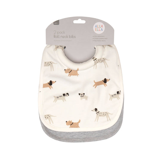 Roll Neck Bibs 2pk - Dogs