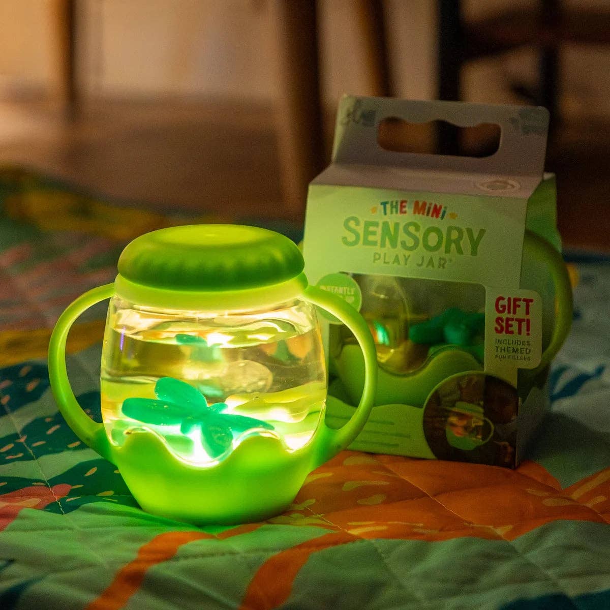 Mini Sensory Play Jar® Gift Set - Green Firefly