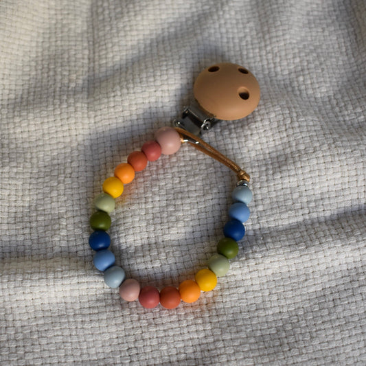 Silicone Dummy Clip - Desert Rainbow