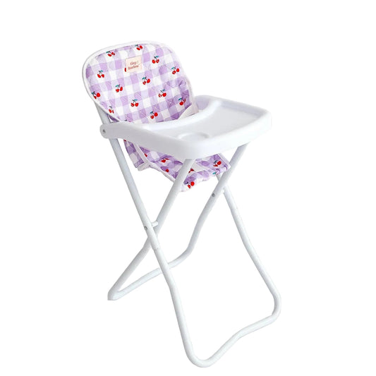 Tiny Harlow Doll Highchair - Cherry Gingham