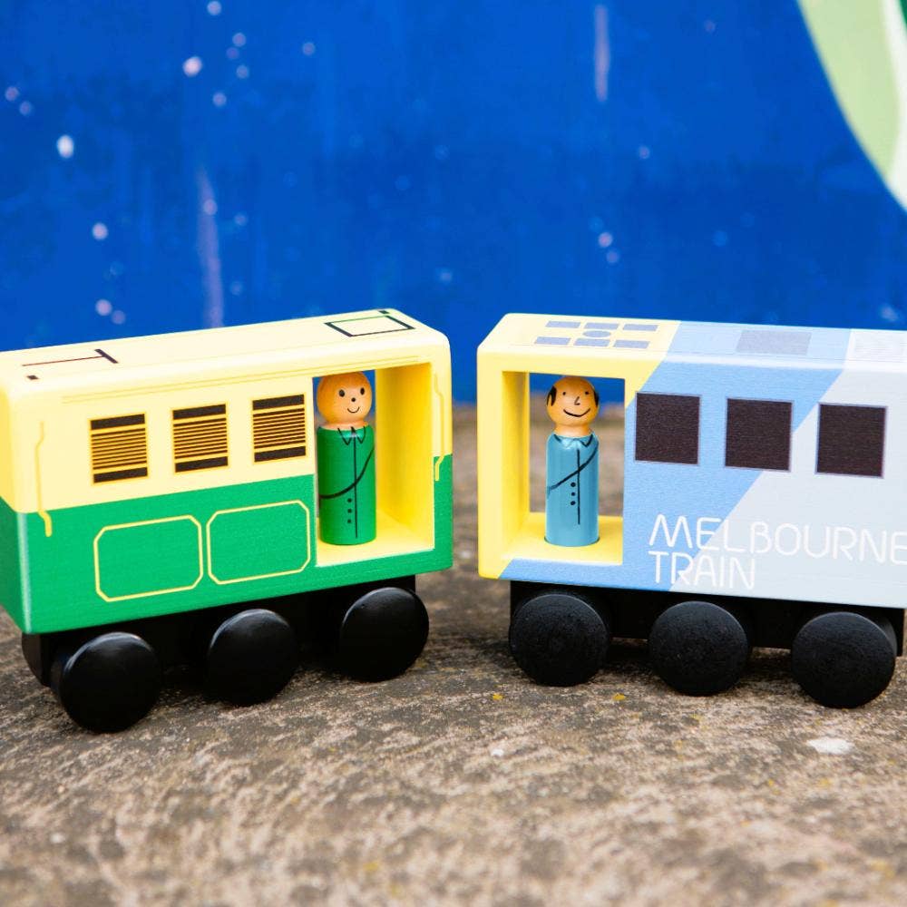 Wooden Melbourne Tram – Push Along Toy