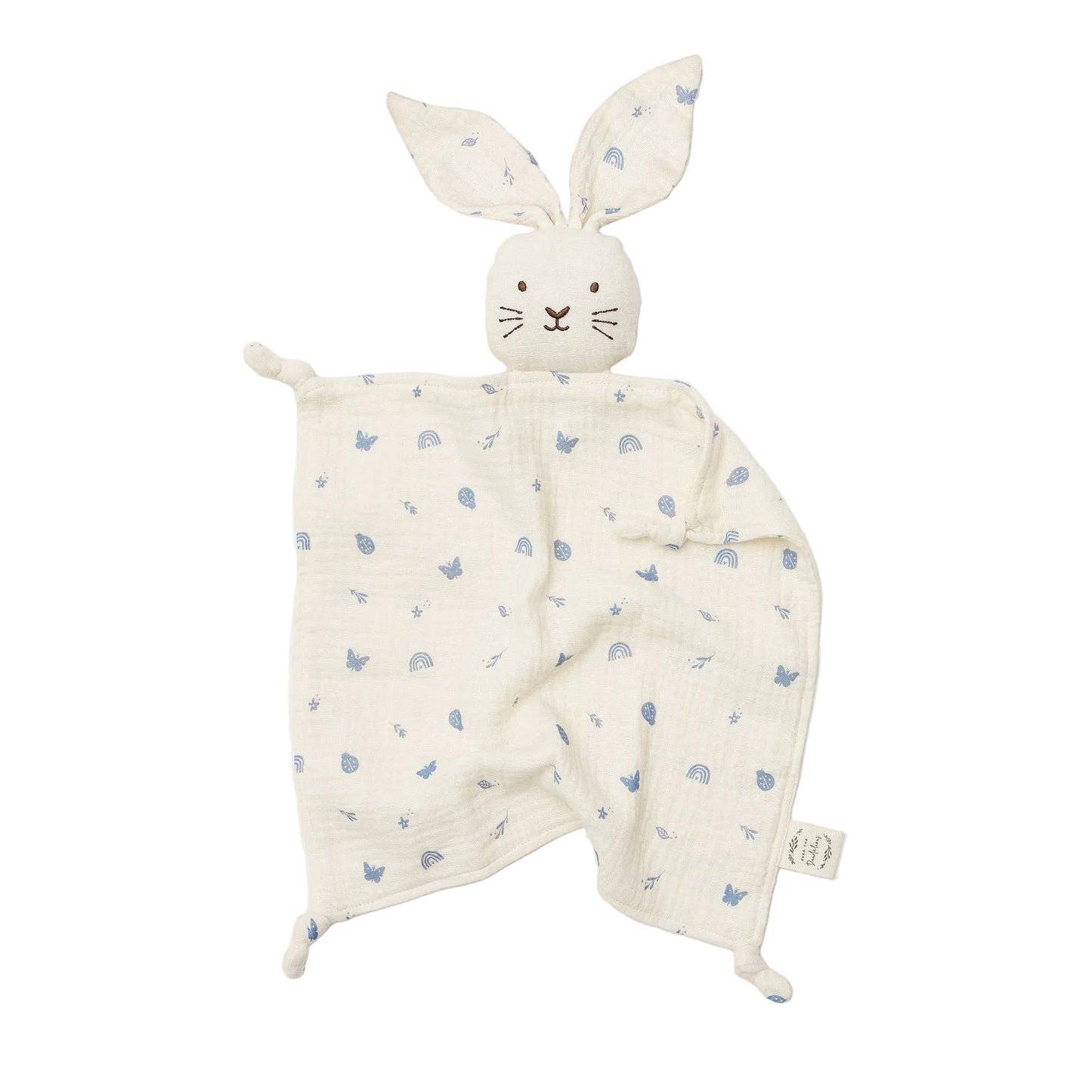 Organic Muslin Bunny Lovey Enchanted Garden print