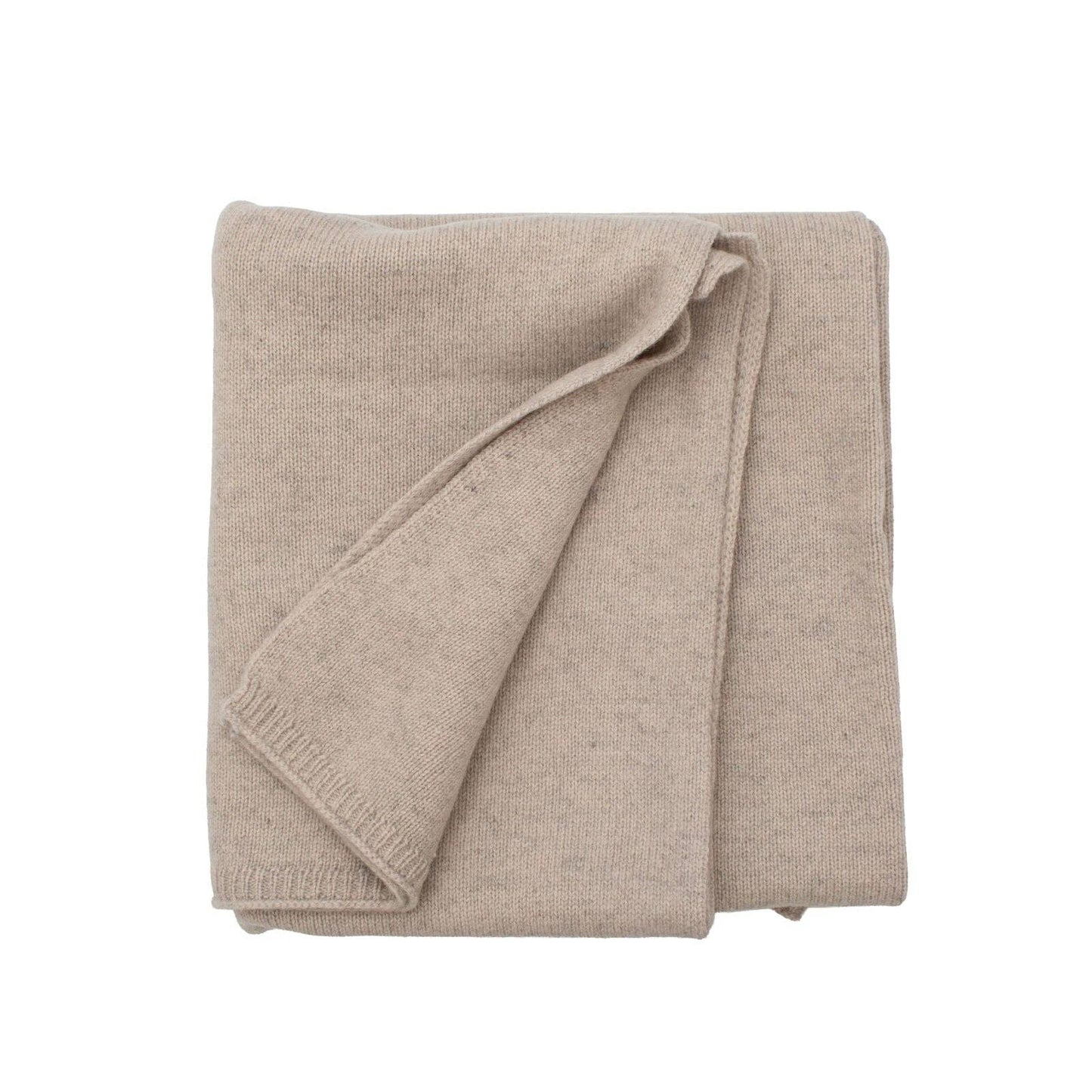 Wool Knit Baby Blanket - Stone Taupe