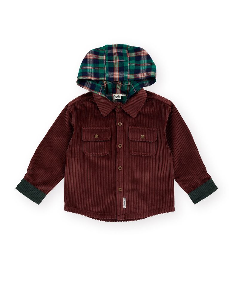 Corduroy Hooded Shirt