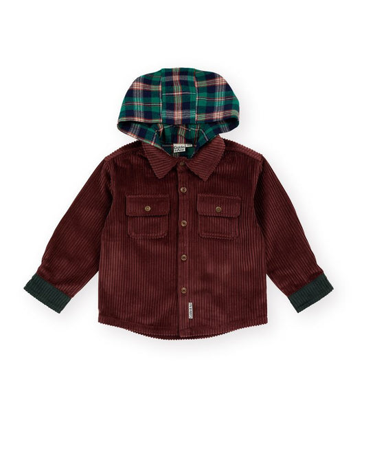 Corduroy Hooded Shirt