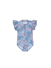 Load image into Gallery viewer, Garden Floral Frill Zip Swimsuit
