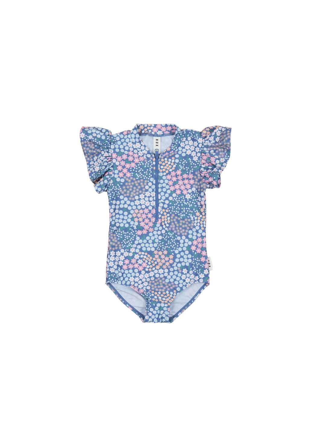 Garden Floral Frill Zip Swimsuit