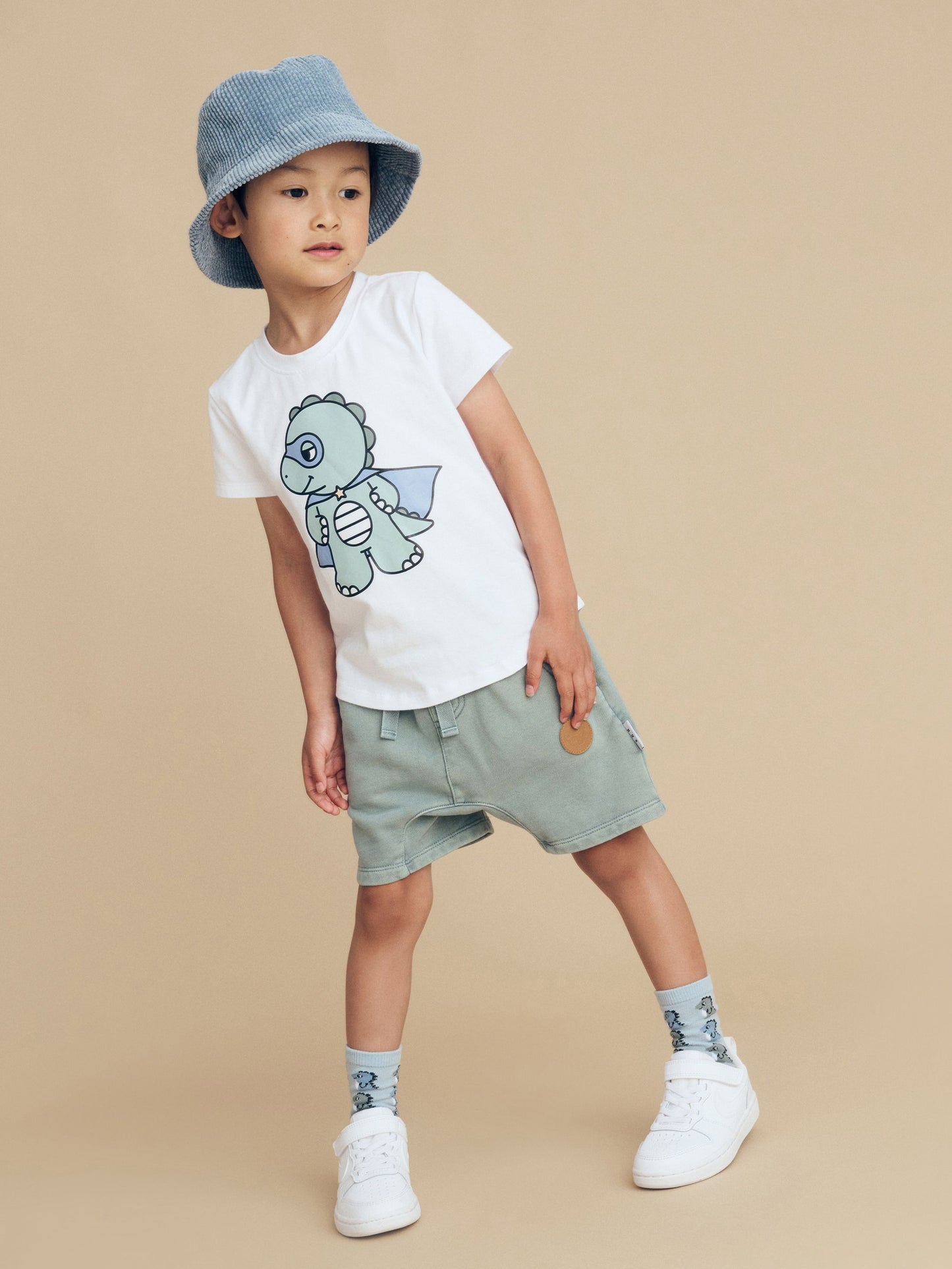 Vintage Slate Slouch Shorts