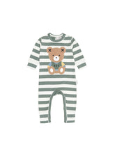 Load image into Gallery viewer, Teddy Hux Stripe Romper

