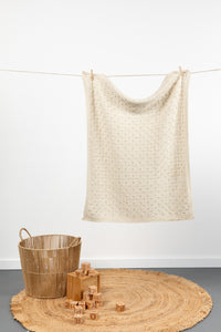 Vintage Knit Blanket -  Natural