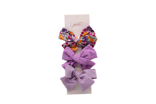 Bows 3pk - Purple