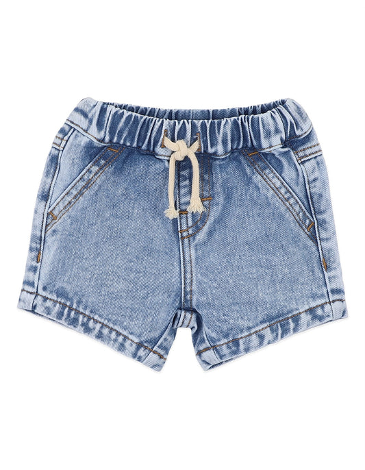 Boys Acid Wash Denim Shorts